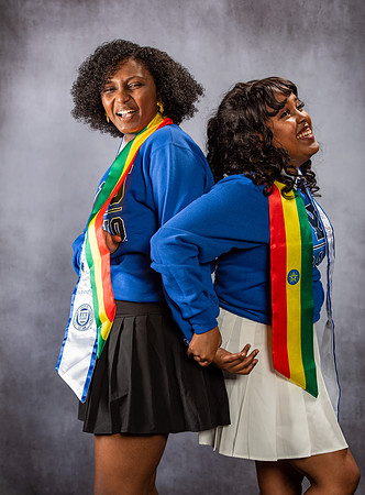 Graduation Portraits of Hermela Denboba and Hana Edossa.