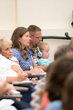 Many people gather to hear speakers and learn during Education Week at BYU-I. 2016