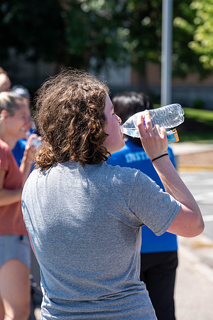Students swim, bike, and run at the Hart Pool, and at the stadium Field.