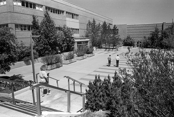 A view of the David O. McKay Library on Campus