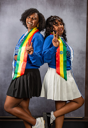 Graduation Portraits of Hermela Denboba and Hana Edossa.