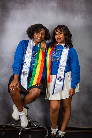 Graduation Portraits of Hermela Denboba and Hana Edossa.
