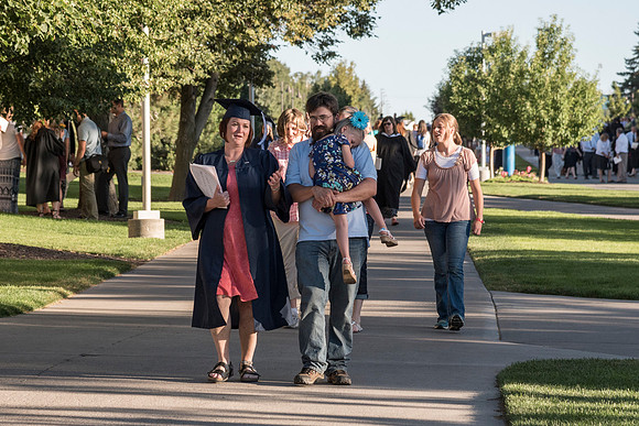 Students of Brigham Young University-Idaho at graduation of the Spring 2016 semester. Photo by Ryan Chase.