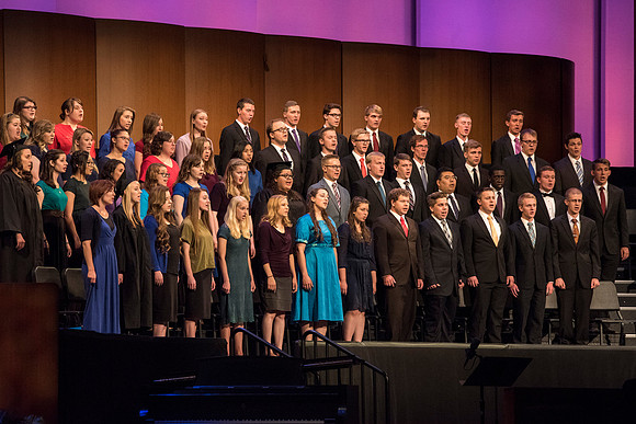 Students of Brigham Young University-Idaho at graduation of the Spring 2016 semester. Photo by Ryan Chase.