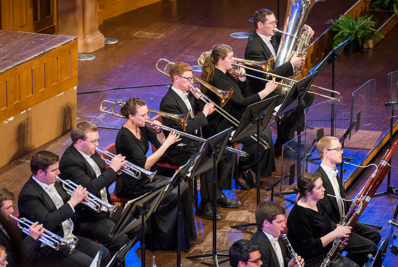 Performers of Brigham Young University - Idaho perform Robert Cundick's 'The Redeemer' at the tabernacle in Temple Square. Photo by Ryan Chase.