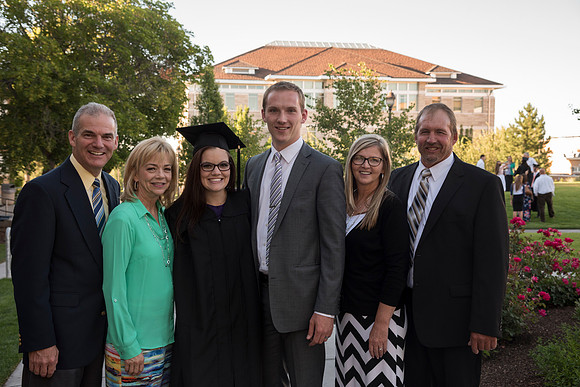 Students of Brigham Young University-Idaho at graduation of the Spring 2016 semester. Photo by Ryan Chase.