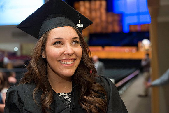 Graduates gather for BYU-Idaho commencement.