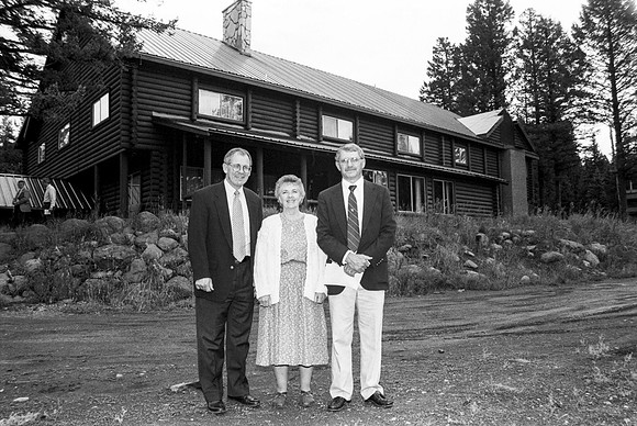 The Natural Science Center is dedicated. Island Park, Idaho. September 1996.