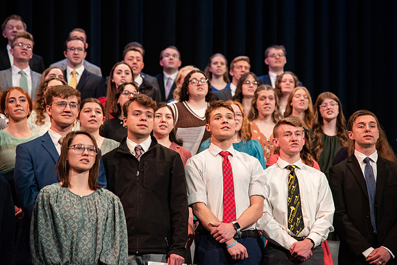 Devotional for Elder Soares held in the BYUI Center