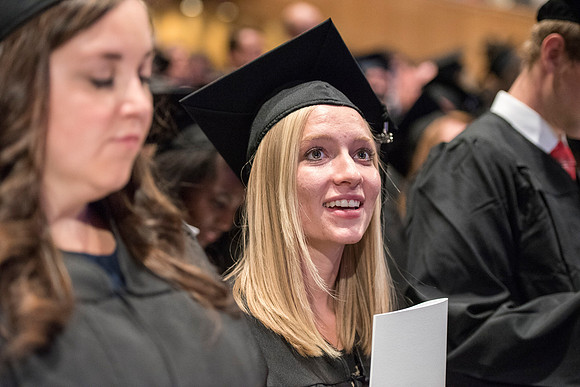 Graduates of Brigham Young University-Idaho at Convocation ceremony of the Spring 2016 semester. Photo by Ryan Chase.