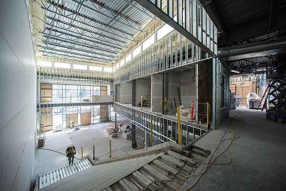 Construction continues on the new Science Technology Building.