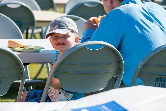 Faculty and their families, as part of the Online Learning & Teaching Conference, join together for dinner and games.