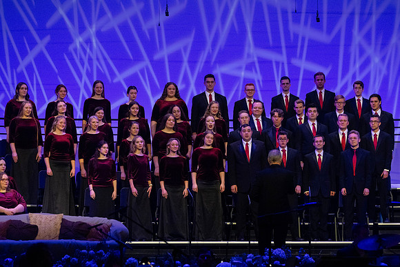 Laura Osnes performs during the Christmas concert with BYUI Student music programs.