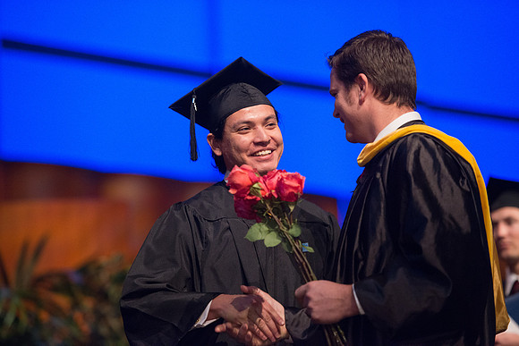 College of Agriculture and Life Sciences Convocation in the Byu-Idaho Center.