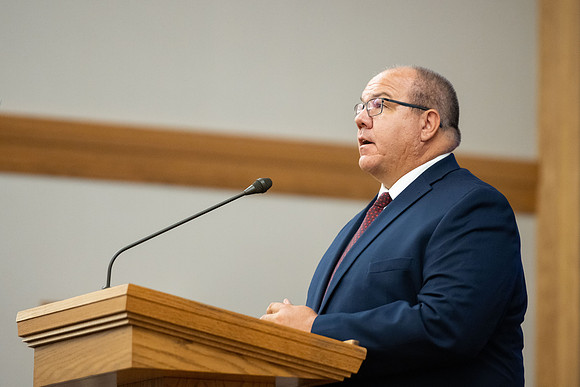 Students and faculty gather during the weekly BYU-Idaho Devotional located in the Hinkley Chapel for the summer semester.