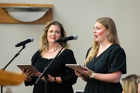 Students and faculty gather during the weekly BYU-Idaho Devotional located in the Hinkley Chapel for the summer semester.