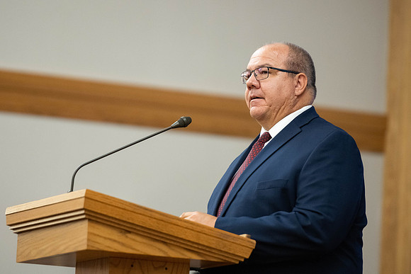 Students and faculty gather during the weekly BYU-Idaho Devotional located in the Hinkley Chapel for the summer semester.