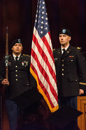 The Colorguard presents the American flag. Photo by Courtney Thomas.