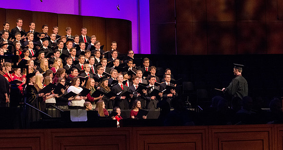 The BYU-Idaho Choir sings at Commencement.
