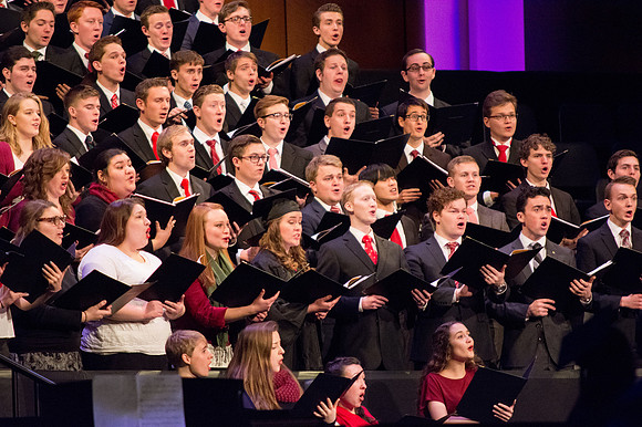 The BYU-Idaho Choir sings at Commencement.