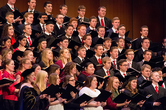 The BYU-Idaho Choir sings at Commencement.