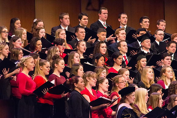 The BYU-Idaho Choir sings at Commencement.