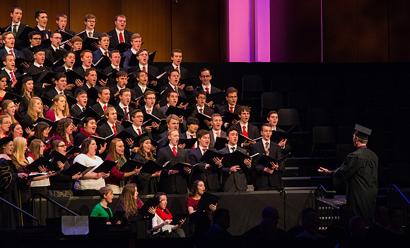 The BYU-Idaho Choir sings at Commencement.
