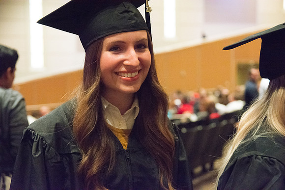 Graduates participate in Recessional as they prepare to go to Convocation.