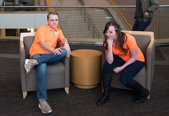 Winter semester Student Support groups gather for photos in the I-Center. January 2019