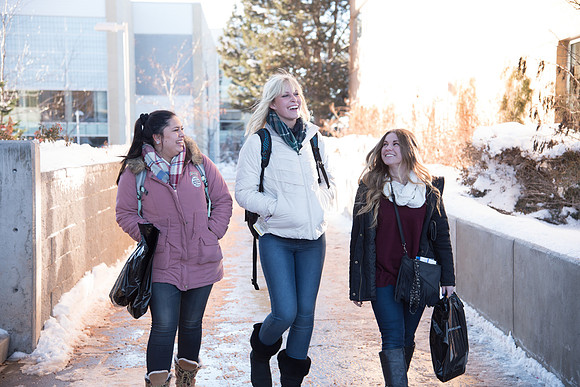 These girls have their books and are ready to head back to class!