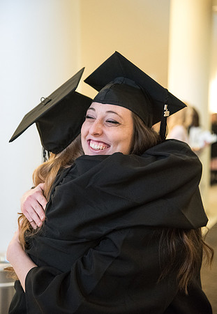 Naomi Sweet embracing a friend and fellow graduate. Dec 2018