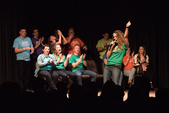 Students of BYU-Idaho perform a comedy show for I-Night.