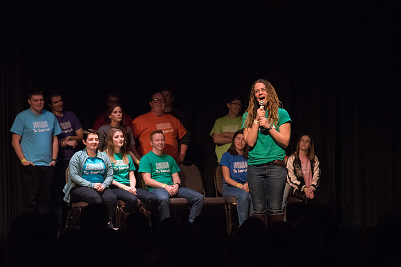 Students of BYU-Idaho perform a comedy show for I-Night.