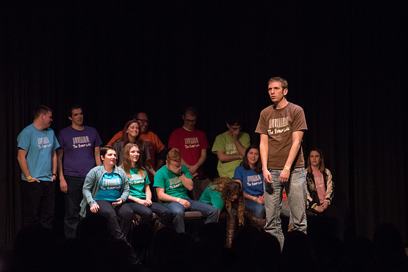 Students of BYU-Idaho perform a comedy show for I-Night.