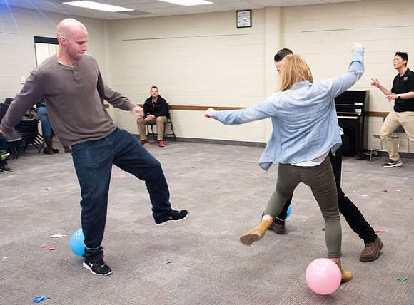 Students of BYU-Idaho participate in I-Night games.