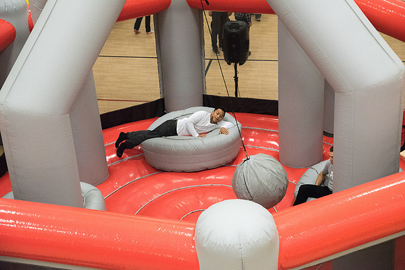 Students of BYU-Idaho participate in games at I-Night.