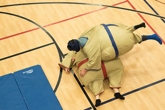 Students of BYU-Idaho participate in games at I-Night.