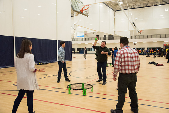 Students of BYU-Idaho participate in games at I-Night.