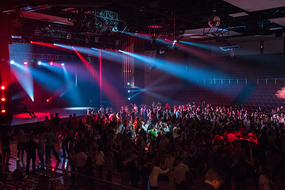 BYU-Idaho I-Night Dance in the Hart Auditorium. Students come together in the Hart Building for the first dance of the semester.