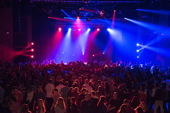 BYU-Idaho I-Night Dance in the Hart Auditorium. Students come together in the Hart Building for the first dance of the semester.