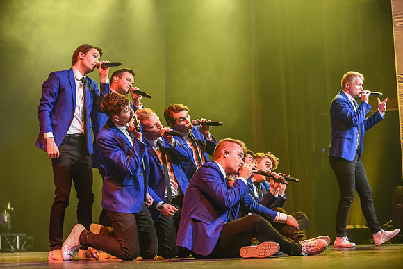 Vocal Point performs during Power to Become, held in the Hart Auditorium.