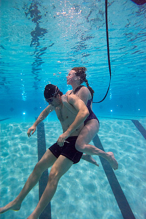 Students at BYU-Idaho tryout to become lifeguards for the Winter 2017 semester.