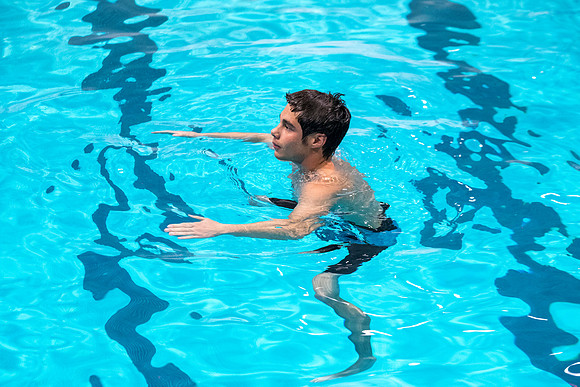 Students at BYU-Idaho tryout to become lifeguards for the Winter 2017 semester.