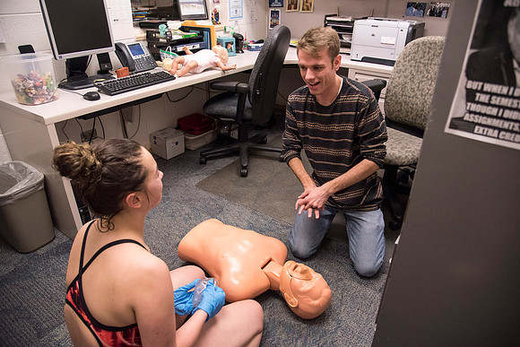 Students at BYU-Idaho tryout to become lifeguards for the Winter 2017 semester.