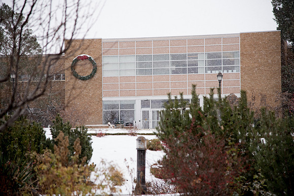 Snow Outside Library