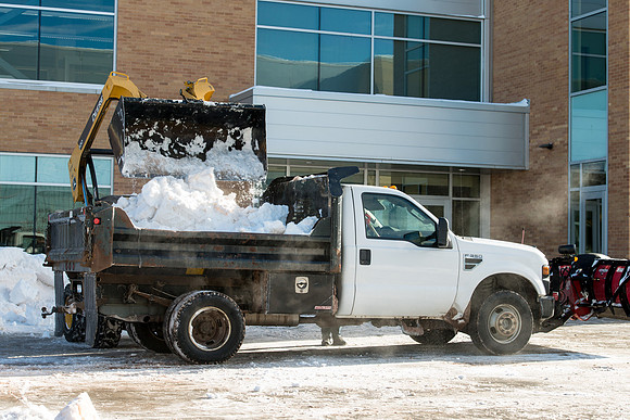 Physical Facilities has been busy trying to keep up with snow removal at BYU-Idaho Winter semester 2017.