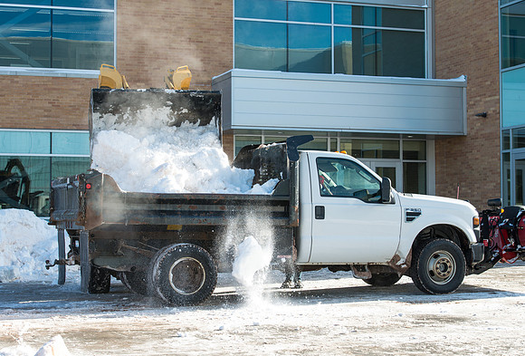 Physical Facilities has been busy trying to keep up with snow removal at BYU-Idaho Winter semester 2017.