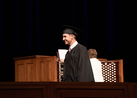 Students graduating from College of Agriculture and Life Sciences. Convocation in the BYU-Idaho Center.