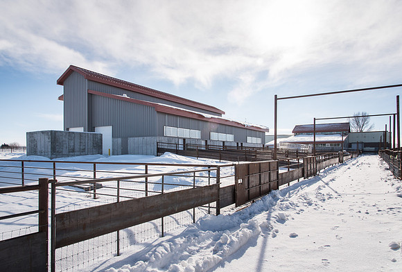 Agriculture and life Science Center West of Rexburg.