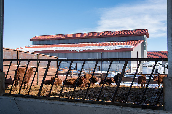 Agriculture and life Science Center West of Rexburg.